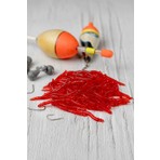 Arkhelais Silikon Solucan Balık Yemi 100 Adet – 3,5 cm Küçük Boy, Kırmızı, Esnek Yapı