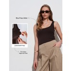 Dilvin 32807 Bra-Free Atlet-Koyu Kahve