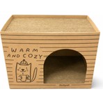 Rotipet Karton Kedi Evi ve Tırmalama Kutusu Large 25X42X32 cm –çift Fonksiyonlu Kedi Evi ve Tırmalaması