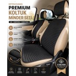 Rebols Keten Cepli &terletmez Oto Koltuk Minder Seti -Koltuk Koruma Kılıfı-Ön ve Arka Koltuk Tam Set