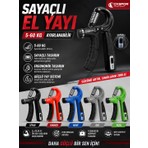 CK Spor 5-60 kg Ayarlanabilir Sayaçlı El Yayı El Bilek Kas Güçlendirici Ergonomik Tasarım
