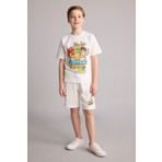 DeFacto %100 Pamuk Stumble Guys Sweatshirt Kumaşı Şort Erkek Çocuk H8246A826HS