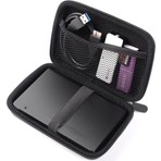 Microcase 2.5 Inch Hard Disk Taşıma Çantası Siyah EVA Malzemeden Dayanıklı ve Şık Tasarım AL2783
