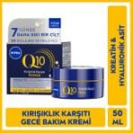 Nivea Q10 Power Kırışıklık Karşıtı ve Yenileyici Gece Yüz Bakım Kremi 50ml, Nemlendirici, Hyaluronik Asit, Yaşlanma Karşıtı, Sıkılaştırıcı
