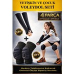 Liggo Yetişkin ve Çocuk Voleybol Dizliği Voleybol Kolluğu 2li Set 1 Çift Dizlik 1 Çift Kolluk 4 Prç.