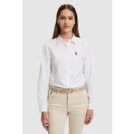 U.S. Polo Assn. Kadın Beyaz Uzun Kollu Basic Gömlek 50324791-VR013