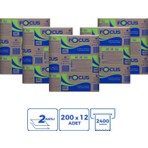Focus Optimum Z Katlama Dispenser Kağıt Havlu 200 Yaprak 12'li Paket 2400 Yaprak Dayanıklı Kullanım