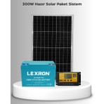 SB Solar 300W Hazır Solar Paket (Kolay Kurulum - Montaj Ekipmanları Dahil)