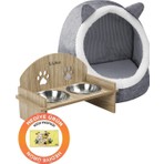 Empressco Gobypet Alas Gri Keçe Kedi ve Köpek Evi Yatağı-Mama Kabı 2 Kaseli Kedi-Köpek Suluk,mamalık Paspas Seti - Fiyatı, Yorumları