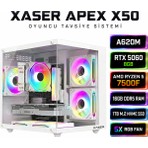 Xaser Apex X50 Ryzen 5 7500F-A620M-/8GB Rtx 5060 Dual  /1tb M.2/16GB Ddr5 Beyaz-Gaming Oem Oyuncu Paket