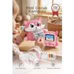 Torima Dijital Fotoğraf Makineleri Çocuk Termal Resim Baskılı Yazıcı Kamera Video Makinesi CMR20 Pembe