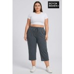 Superlife Kadın Büyük Beden Şort 3xl-6xl  Rahat Kesim Diz Altı Günlük ŞORT-SPR26BSRK591