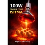 Epilons 100W Isıtıcı Ampul Kırmızı Isı Lambası Civciv Kümes Kuluçka E27 Duy Isıtma Ampulü