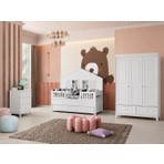 Cozibo Aymini Boss Bebek Odası Takımı Beyaz MDF ve Suntalam Malzemeden Modern Tasarımlı Geniş Depolama Alanı