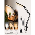 FEDDY Katlanabilir LED Akrobat Masa Lambası Okuma & Çalışma Işığı, Masa Tutuculu