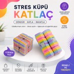 Celsen Home 1 Adet Renkli & Rengarenk Katlaç- Infinity Cube - Sonsuz Küp & Stres Küpü - Hareketli Küp- Fidget Küp