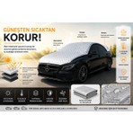 Gard Oto Oto Güneşlik Araç Koruma Araç Brandası Lüx Premıum Yarım Bıranda Dolgulu 4 Mrvsim Gri