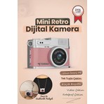 Torima Mini Dijital Kamera Selfie Video Vlog Kamerası Mini Anahtarlık 1080P CMR35 Pembe
