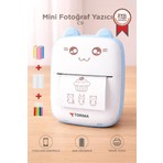 Torima Yazıcı Termal Kablosuz Bağlantılı Ap Kontrol Taşınabilir Mini Yazıcı C9 Mavi