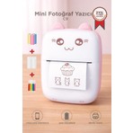 Torima Yazıcı Termal Kablosuz Bağlantılı Ap Kontrol Taşınabilir Mini Yazıcı C9 Pembe