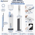 deyhome 7'si 1 Arada Çok Fonksiyonlu Elektronik Temizlik Kiti – Klavye, Kulaklık, Tablet, Bilgisayar ve Tv Ekranı Temizleme Seti
