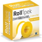 Roll İpek Tıbbi Flaster 2.5x5 M Çinko Oksitli Kauçuk Yapışkanlı Güçlü Yapışkan Özelliği