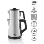 Arzum AR3129 Deminde Çay Makinesi 1800W, 1 L Demlik Kapasitesi, Inox