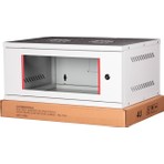 Lande - 4u 19" Cam Kapaklı Duvar Tipi Rack Kabinet – Genişlik: 544 mm | Derinlik: 400 mm – Açık Gri (Demonte)