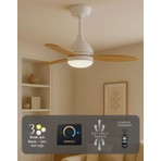 Hoogar Süper Sessiz 3 Renk Uzaktan Kumandalı Dimmer Ayarlı Özel Bambu 95 CM Kanatlı Tavan Vantilatörü BL Isınmaz Motor