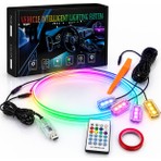 Eraks Car Accesories 120 cm Iç Ambiyans ve Ayak Altı LED Uygulama Kontrollü ve Kumandalı 12V&24V Için Uyumludur.
