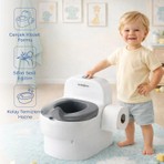 Babyjem Bebeğimin İlk Tuvaleti Sifon Sesli Lazımlık Oturak PP5 Malzemeden Yapılmış Ergonomik Tasarım