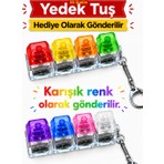 Akıllı Cep Dünyası Teknoloji Mağazası Karışık Renk Işıklı 4’lü Stres Atıcı Mekanik Tuş Anahtarlık Sesli Mekanik Tuş Hissi • Eğlenceli Kullanım