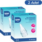 Wee Baby Burun Aspiratörü Yedek Uç Seti (10x2 20 Adet)