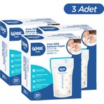 Wee Baby Süt Saklama Poşeti Seti (20x3 60 Adet)