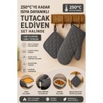 Miabella Home Fırın Eldiveni Fırın Tutacağı Premium Isı Geçirmez Mutfak Eldiveni Tutacak Isıya Dayanıklı Eldiven