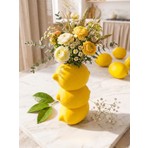 Craftopya Sarı Limon Tasarımlı Dekoratif Vazo 14X10 Cm PLA Malzemeden Modern Tasarım