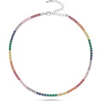 Merano Design 3mm Rhodium Renkli Choker Kadınlar İçin Özel Tasarım Maden ve Taş Cinsi
