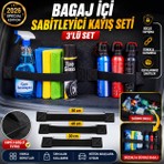 TUMKE Bagaj Toplayıcı Bagaj Düzenleyici Bagaj Organizeri Bagaj Lastiği Elastik Bagaj Sabitleyici 3 Lü Set