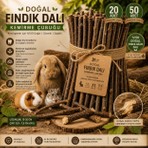 Tavşan & Hamster Doğal Kemirme Fındık Dalları 20LI Paket