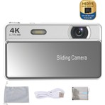 Serreha 4K Ultra Hd Vlogging Kamera - 64 Mp Dijital Fotoğraf Makinesi (12X Optik + 16X Elektronik Zoom, 64 GB Hafıza Kartı Dahil)