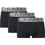 Calvin Klein Erkek Düşük Bel Siyah Boxer 3'lü Paket Metalik Logolu Tasarım