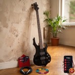 Midex MBG-410BK Üst Segment Profesyonel Bas Gitar 4 Telli