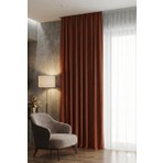 Miabella Home Mr.stock Blackout Işık Geçirmez Kiremit Renk Güneşlik Fon Perde Tek Kanat - 12189 140 x 210 cm