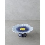 English Home Flowerella Mavi Dolomite Kek Standı 26 cm Renkli ve Şık Parti Malzemesi