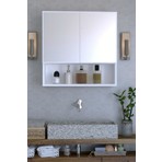 Remaks Life Aynalı Banyo Dolabı 70 cm Genişlikte Beyaz Suntadan Üretim Şık ve Fonksiyonel