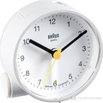 Braun Alarmlı Masa Saati Beyaz Kolay Okunabilen Tasarım Mat Kasa ile  Sessiz Alman Quartz Hareketi  - Bnc001whwh