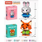 Kinku Judy Hopps - Nick Wilde Mini 3D Puzzle / Sevimli Figür / 2'li Eğlenceli Set / Hobi+..