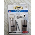 Yuma 68 mm Çelik Kapı Kilidi Silindir Barel 2 Li Seti Mandallı 3 Anahtar Dahil