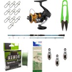 Shimano Fx 4000 Olta Makinesi Alivio 210 cm 50-150GR Tekne Kamışı Özel Tekne Oltası Seti