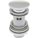 İz Yapı Taşma Delikli Seramik Basmalı Aç Kapa Körüklü Lavabo Sifonu Beyaz 100 MM 1-1/4